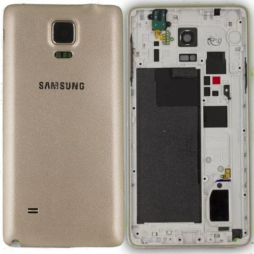 Samsung Galaxy Note 4 SM-N910 Kasa Kapak Gold - Resim 3