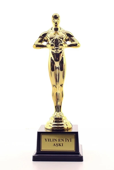 Eşe Sevgiliye Anneye Babaya Yılın En İyi Aşkı Oscarı Ödülü Hediye Büyük Boy ürün görseli 1