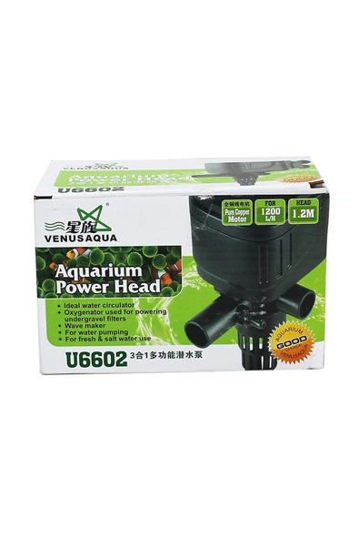 Venus Aqua U-6602 Akvaryum Sirkulasyon (Sump) Motoru 1200Lh 20W ürün görseli 1