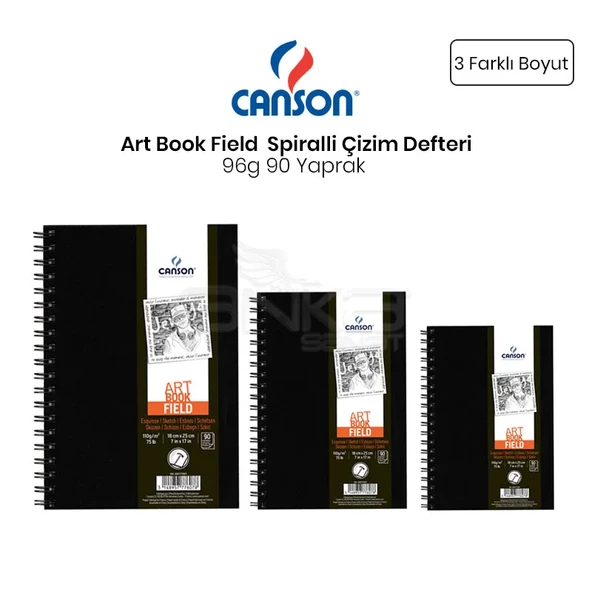 Canson Field Drawing Books Çizim Defteri Spiralli 96g 90 Yaprak ürün görseli 1