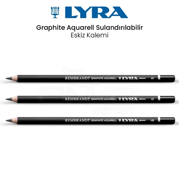 Lyra Rembrandt Graphite Aquarell Sulandırılabilir Eskiz Kalemi ürün görseli 1