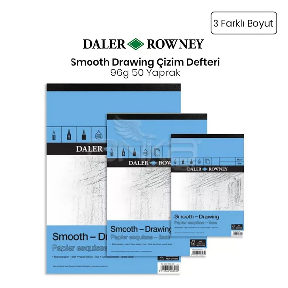 Daler Rowney Smooth Drawing Çizim Defteri 96g 50 Yaprak ürün görseli 1