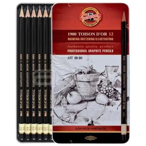 Koh-i-Noor 1900 Toison Dor 12 Dereceli Kalem Seti Art 8B-8H (1902) ürün görseli 1