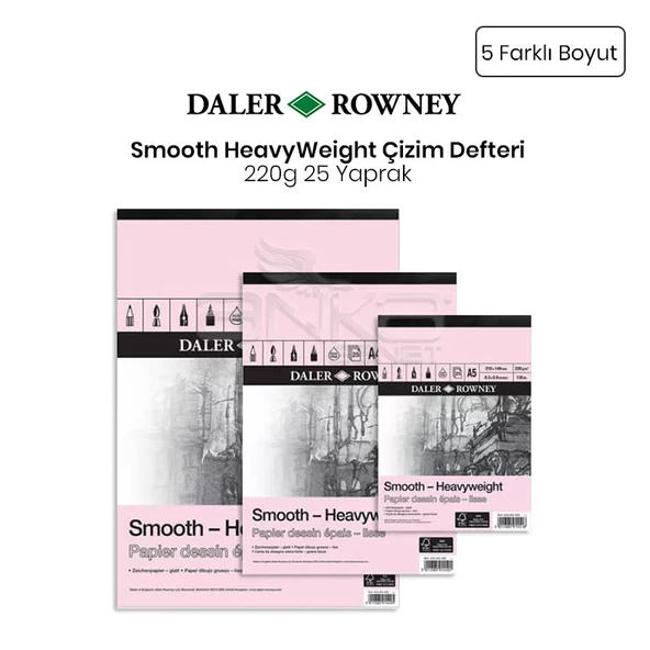 Daler Rowney Smooth HeavyWeight 220g 25 Yaprak ürün görseli 1