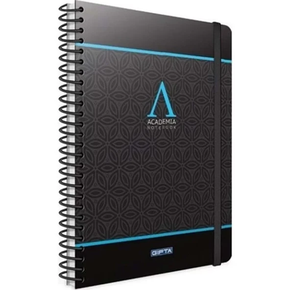 GIPTA ACADEMİA SPİRALLİ SERT KAPAK DEFTER 17x24 KARELİ 120 YAPRAK (3776) ürün görseli 1