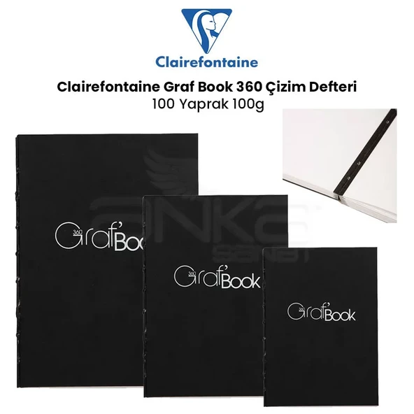 Clairefontaine Graf Book 360 Çizim Defteri 100 Yaprak 100g ürün görseli 1