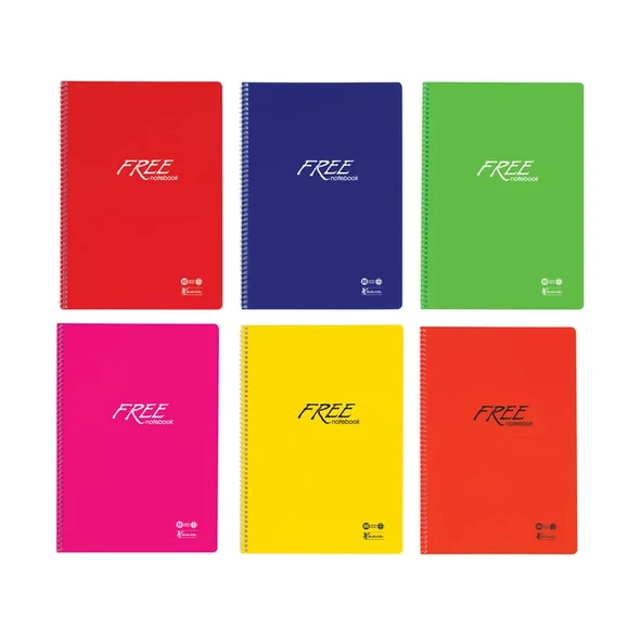 KESKİN FREE SPİRALLİ DEFTER A4 KARELİ 80 YAPRAK (320422) ürün görseli 1