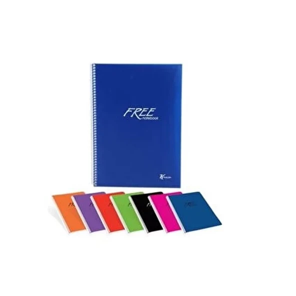KESKİN FREE SPİRALLİ DEFTER A4 DÜZ 80 YAPRAK (320420) ürün görseli 1