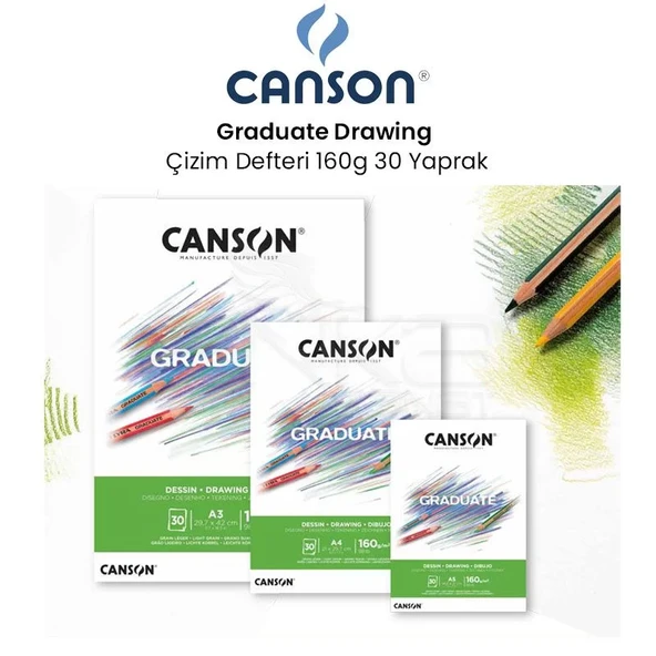 Canson Graduate Drawing Çizim Defteri 160g 30 Yaprak ürün görseli 1
