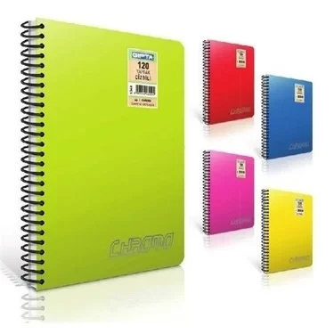 GIPTA CHROMO SPİRALLİ PLASTİK KAPAK DEFTER A4 DÜZ 100 YAPRAK (2065) ürün görseli 1