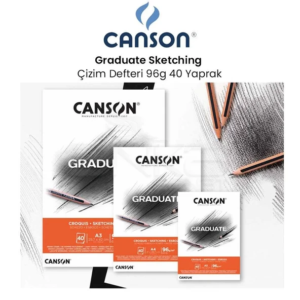 Canson Graduate Sketching Çizim Defteri 96g 40 Yaprak ürün görseli 1