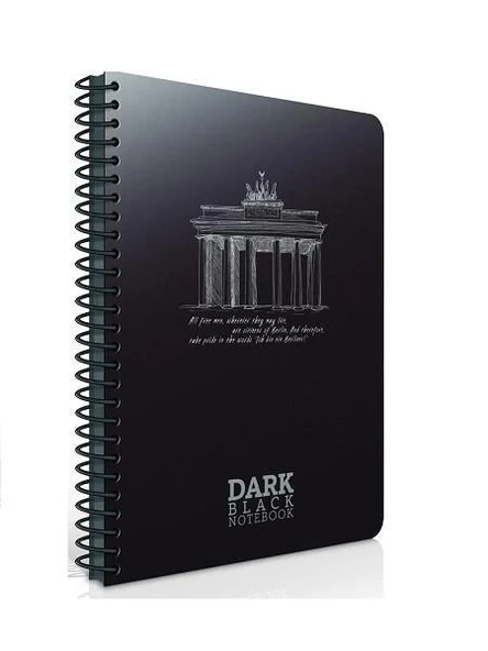 GIPTA DARK SPİRALLİ SİYAH DEFTER 12x17 DÜZ 50 YAPRAK (2674) ürün görseli 1
