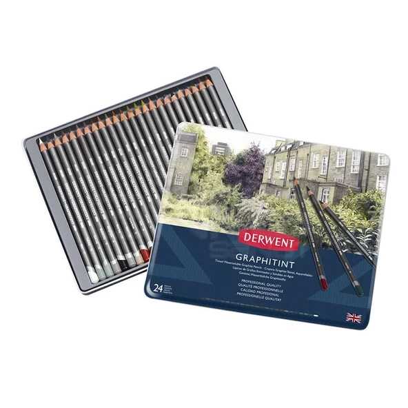 Derwent Graphitint Sulandırılabilen Renkli Grafit Kalem 24lü Set ürün görseli 1