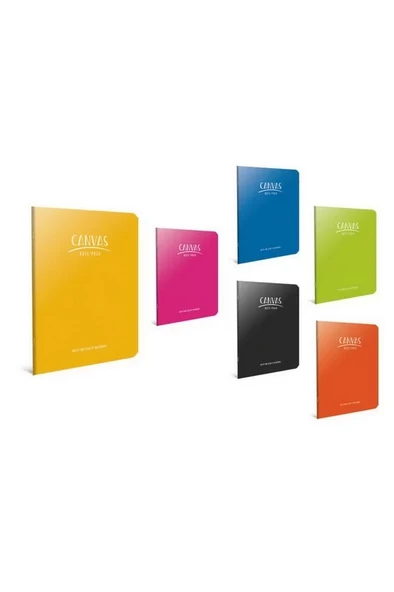 GIPTA CANVAS PLASTİK KAPAK DEFTER A5 KARELİ 60 YAPRAK (6668) ürün görseli 1