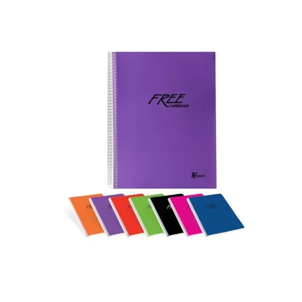 KESKİN FREE SPİRALLİ DEFTER A5 KARELİ 120 YAPRAK (450152) ürün görseli 1