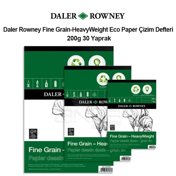 Daler Rowney Fine Grain-HeavyWeight Eco Paper Çizim Defteri 200g 30 Yaprak ürün görseli 1