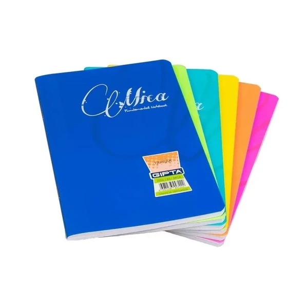 GIPTA MİCA PLASTİK KAPAK DEFTER A4 DÜZ 80 YAPRAK (2972) ürün görseli 1