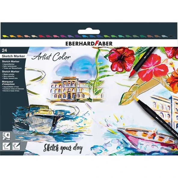 Eberhard Faber Artist Color Eskiz Markörü 24lü Set ürün görseli 1