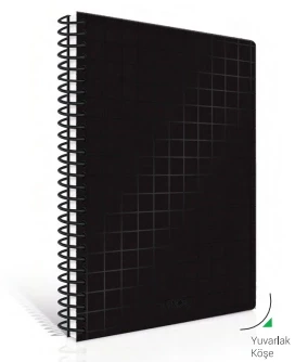 ÇINAR NERO SPİRALLİ SERT KAPAK DEFTER 17x24 KARELİ 100 YAPRAK (55215) ürün görseli 1