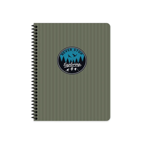 KESKİN OUTDOOR SPİRALLİ SERT KAPAK DEFTER 17x24 KARELİ 80 YAPRAK YEŞİL (411014) ürün görseli 1