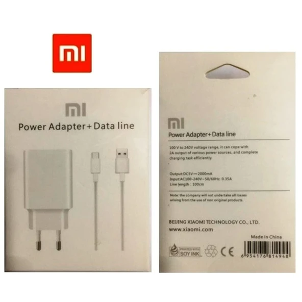 Xiaomi Redmi Mi Şarj Aleti Ve Micro Usb Data Kablosu Mdy 08 - Resim 2