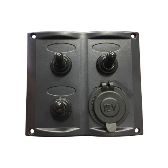 Bfy 3'Lü Swıtch Panel Çakmak Soketli 95X105Mm ürün görseli 1