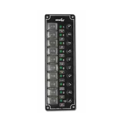 Sealux 10 Anahtarlı İzoleli Dikey Swıtch Panel ürün görseli 1