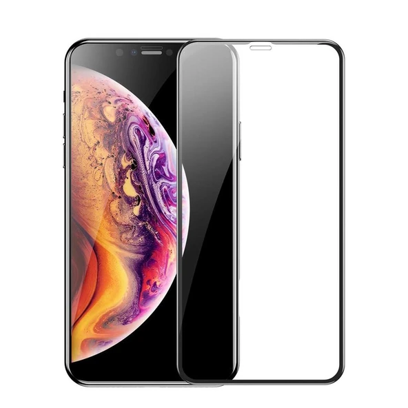 Iphone 11 PRO Tam Kaplayan Kırılmaz Cam Koruyucu 5d 9d Siyah ürün görseli 1