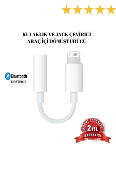 Iphone Tüm Serilerle Uyumlu Lightning Telefon Kulaklık Çevirici Aux Dönüştürücü Aparat Orjinal 7 8 X 11 12 13 14 Pro ürün görseli 1