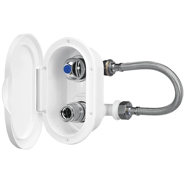 Case w/Cold Wat.Tap  Outlet, Elbow Conn. w/Lid, Chrome ürün görseli 1