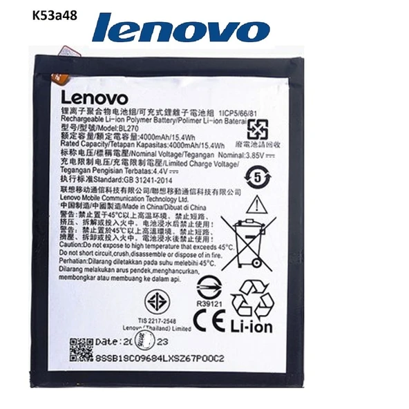 Lenovo K6 Note Pil Batarya K53A48 Bl270 ürün görseli 1