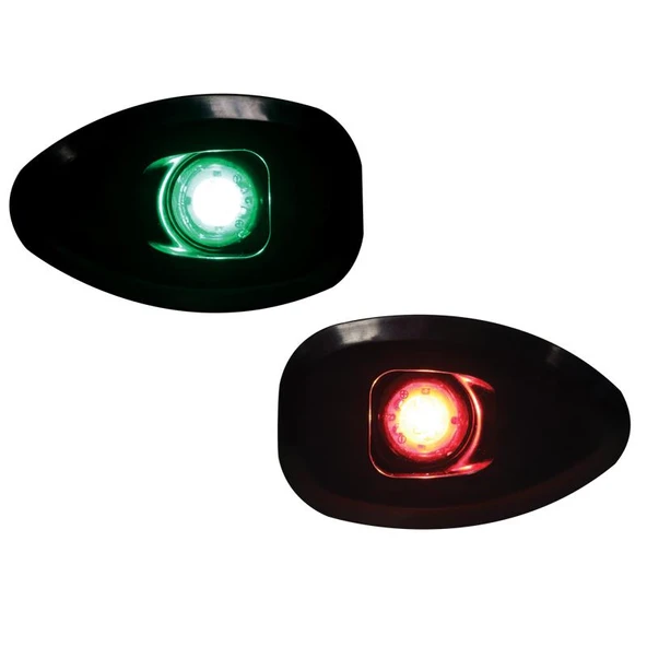 MICRO LED 12 İskeleSancak 112.5° Feneri,Yüzey mon., Set, Siyah Göv.,deliksiz ürün görseli 1