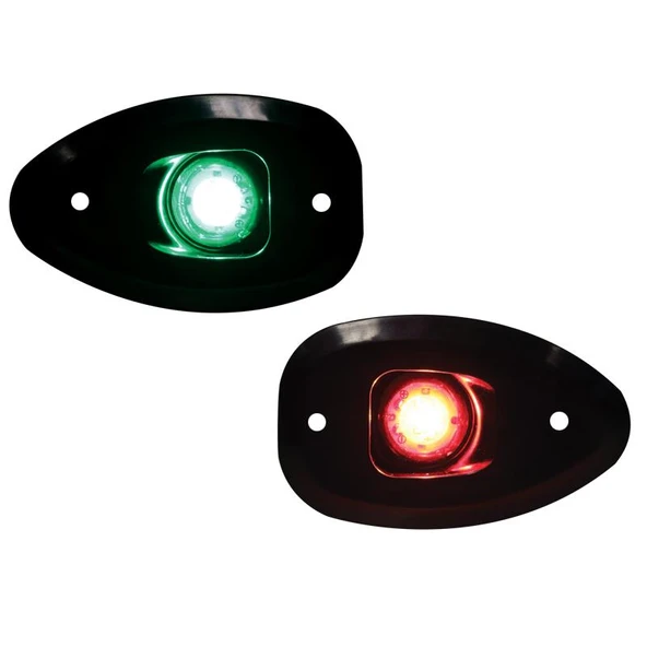 MICRO LED 12 İskeleSancak 112.5° Feneri, Set, Yüzey mon.,Siyah Göv.,delikli ürün görseli 1