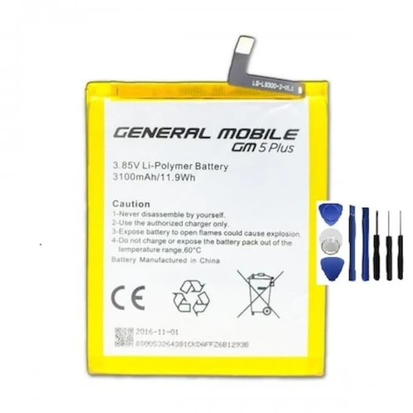 General Mobile Gm5 Plus Pil Batarya ve Tamir Seti ürün görseli 1