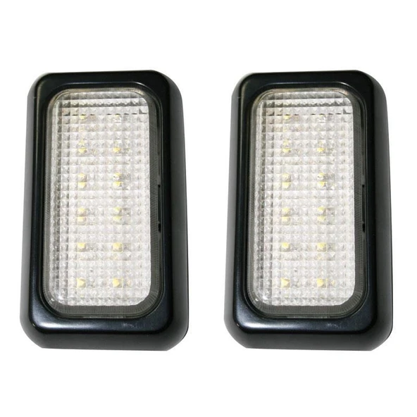 TEPE/ROMÖRK LAMBASI 12 LEDs, 12V24V, SİYAH 2 Ad.LİK SET ürün görseli 1