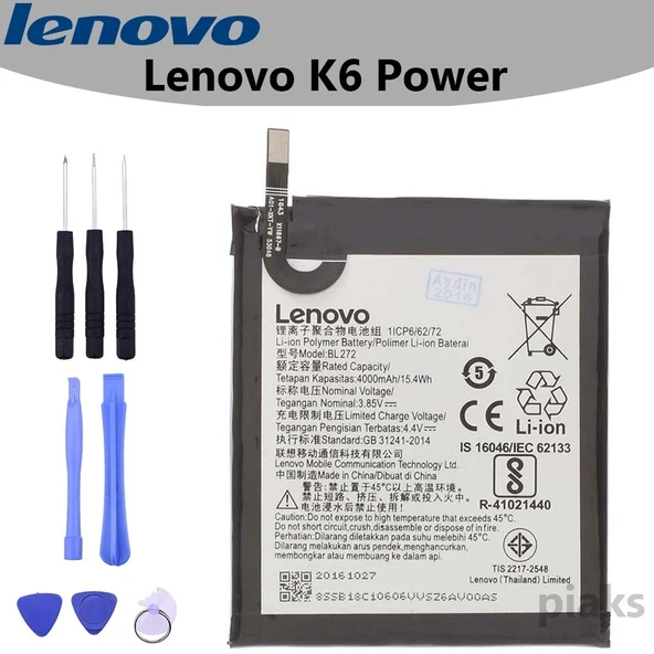Lenovo K6 Power Pil Batarya ve Tamir Seti Bl272 ürün görseli 1