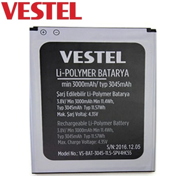 Vestel Venüs V3 5580 Pil Batarya 3000 Mah İthal ürün görseli 1