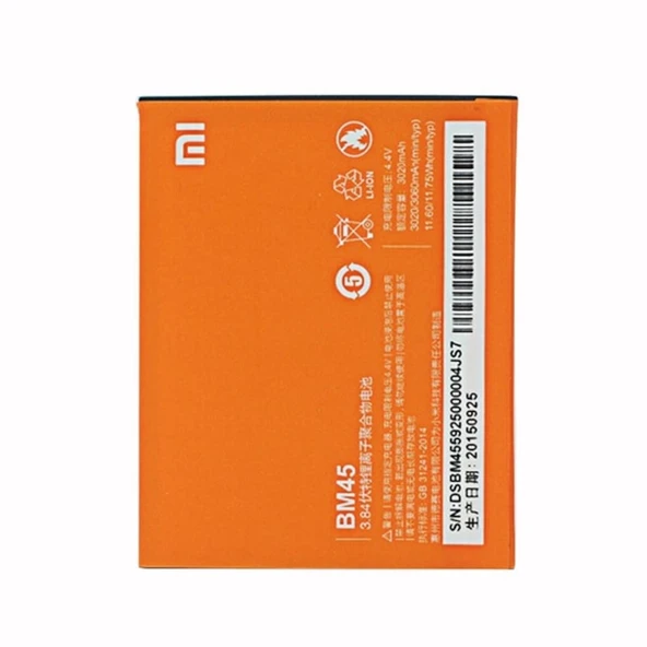 Xiaomi Redmi Note 2/Prime Pil Batarya Bm45 - Resim 2