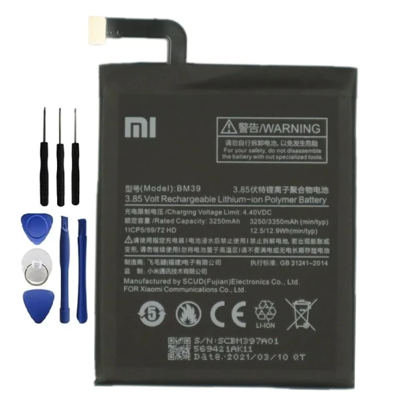 Xiaomi 6 Mi6 Pil Batarya ve Tamir Seti Bm39 ürün görseli 1