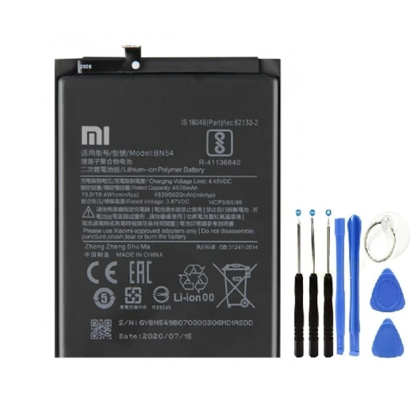 Xiaomi Redmi 9 Bn54 Pil Batarya ve Tamir Seti 5020 Mah ürün görseli 1