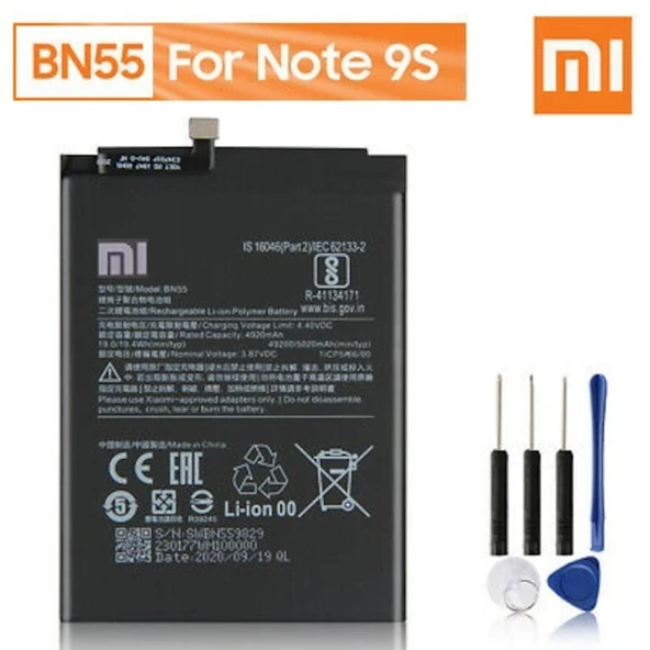 Xiaomi Redmi Note 9S Bn55 Pil Batarya ve Tamir Seti ürün görseli 1