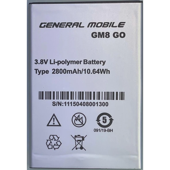 General Mobile Gm8 Go Batarya Pil ürün görseli 1