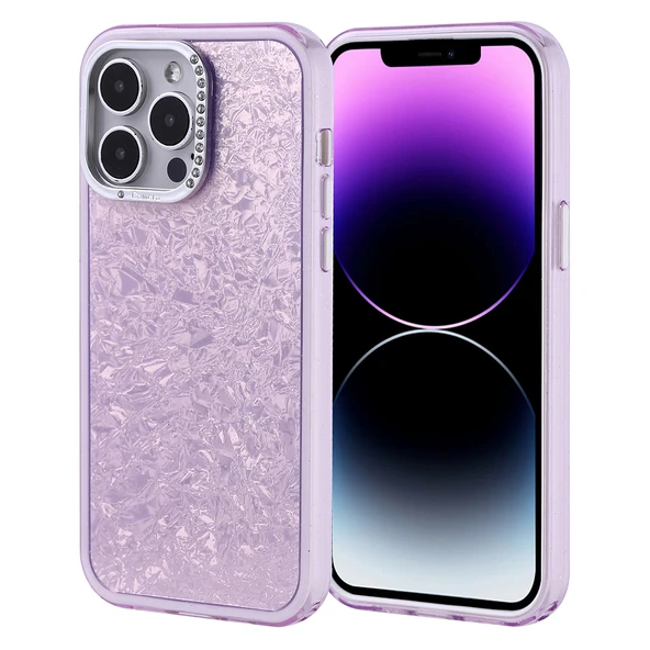 iPhone 14 Pro Max Kılıf Taşlı Tasarımlı Kapi Kapak ürün görseli 1