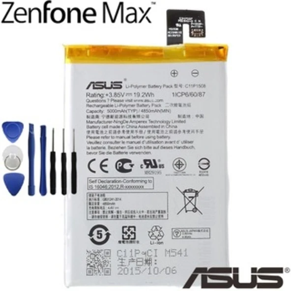 Asus Zenfone Max Pil Batarya Zc550Kl C11P1508 ve Tamir Seti ürün görseli 1