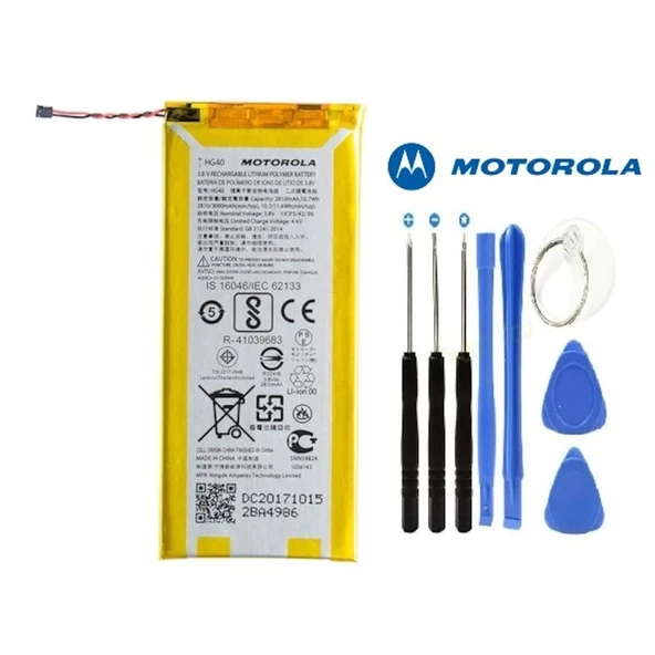 Motorola Moto G5 Plus Xt1687 Pil Batarya Hg40 ve Tamir Seti ürün görseli 1