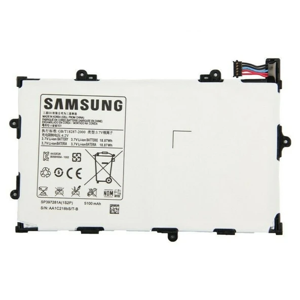 Samsung Tab İ815 P6800 P6810 Pil Batarya Sp397281A ürün görseli 1