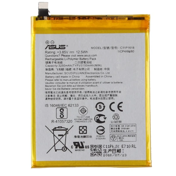 Asus Zenfone 4 Ze554Kl C11P1618 Batarya Pil 3300 Mah ürün görseli 1