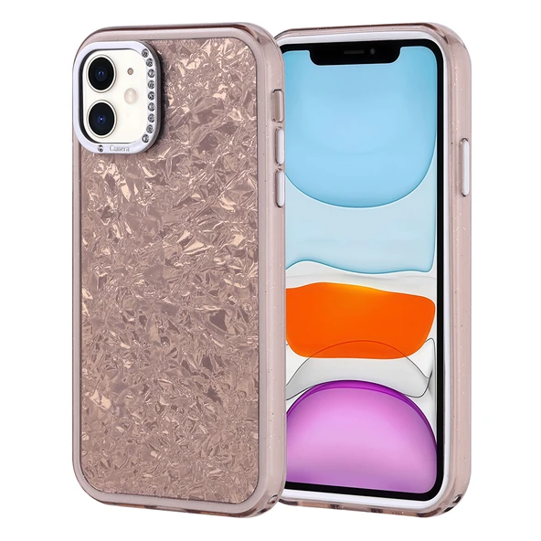 iPhone 11 Kılıf Taşlı Tasarımlı Kapi Kapak - Resim 4