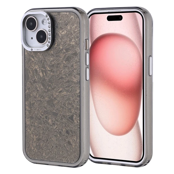 iPhone 15 Kılıf Taşlı Tasarımlı Kapi Kapak - Resim 8