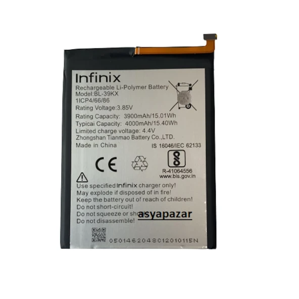 Infinix Hot 7/ Hot Pro Pil Batarya Bl-39Kx Hot7 Pil Batarya ürün görseli 1